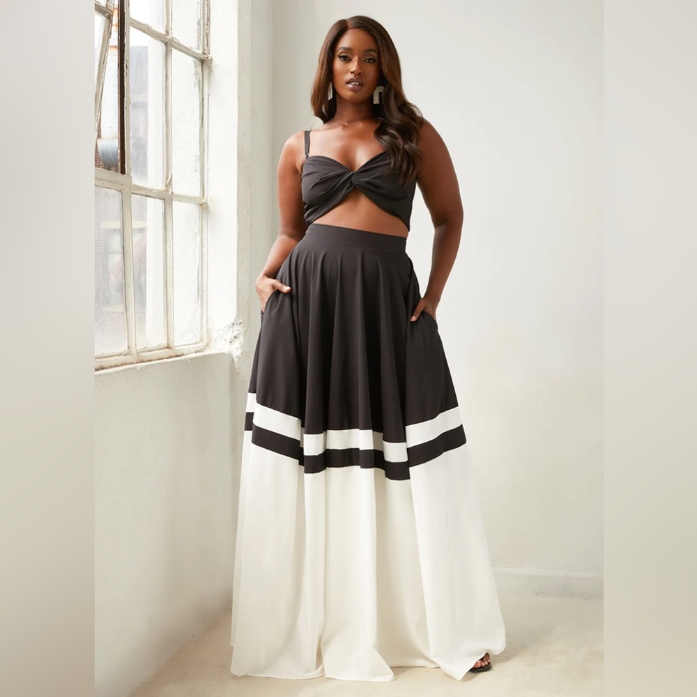 Rebdolls Black and White Skirt Set - Picture 2 of 7